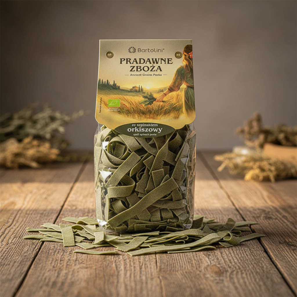 Makaron orkiszowy szpinakowy Pradawne zboża BIO - 250 g