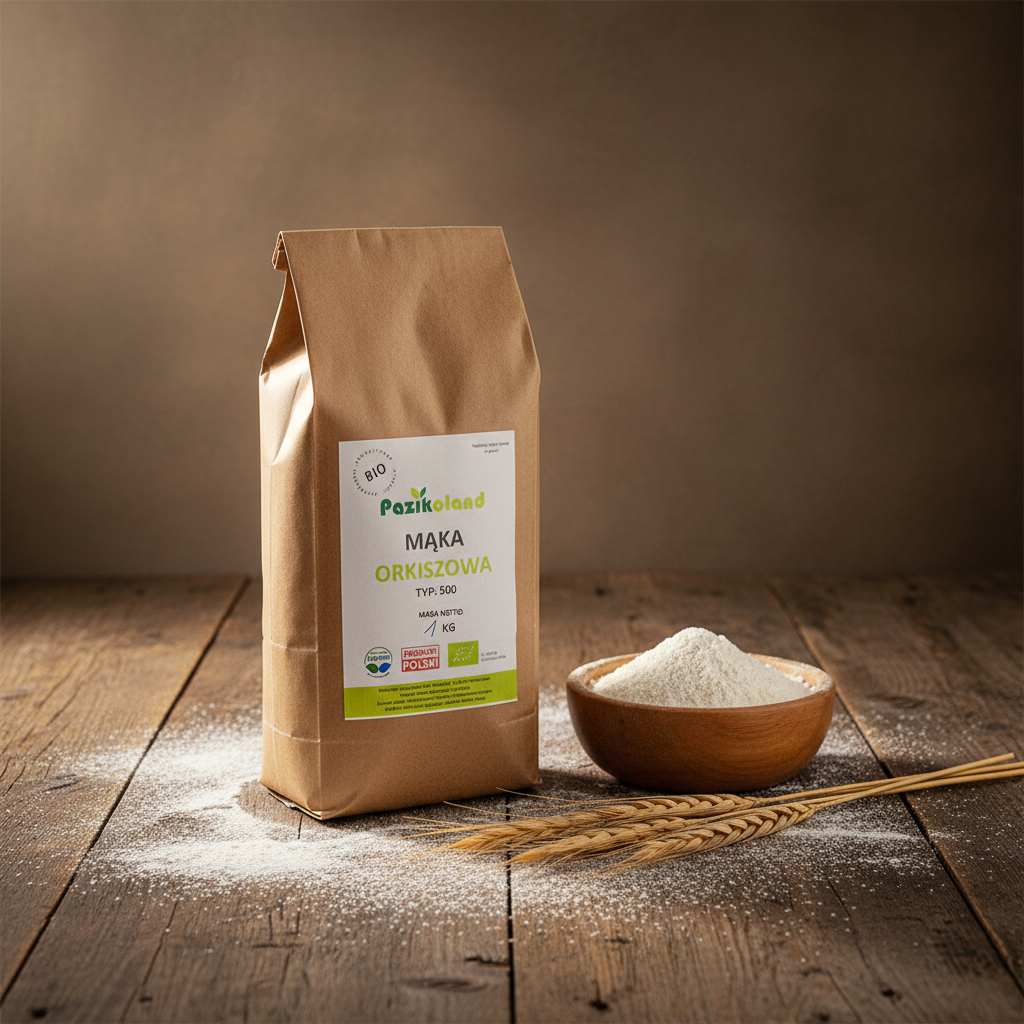 Mąka pradawna orkiszowa uniwersalna typ 500 EKO - 1 kg