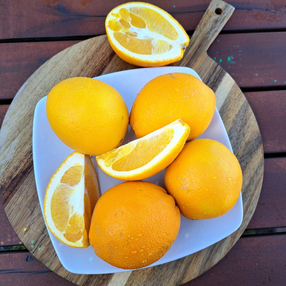 Ekologiczne soczyste pomarańcze